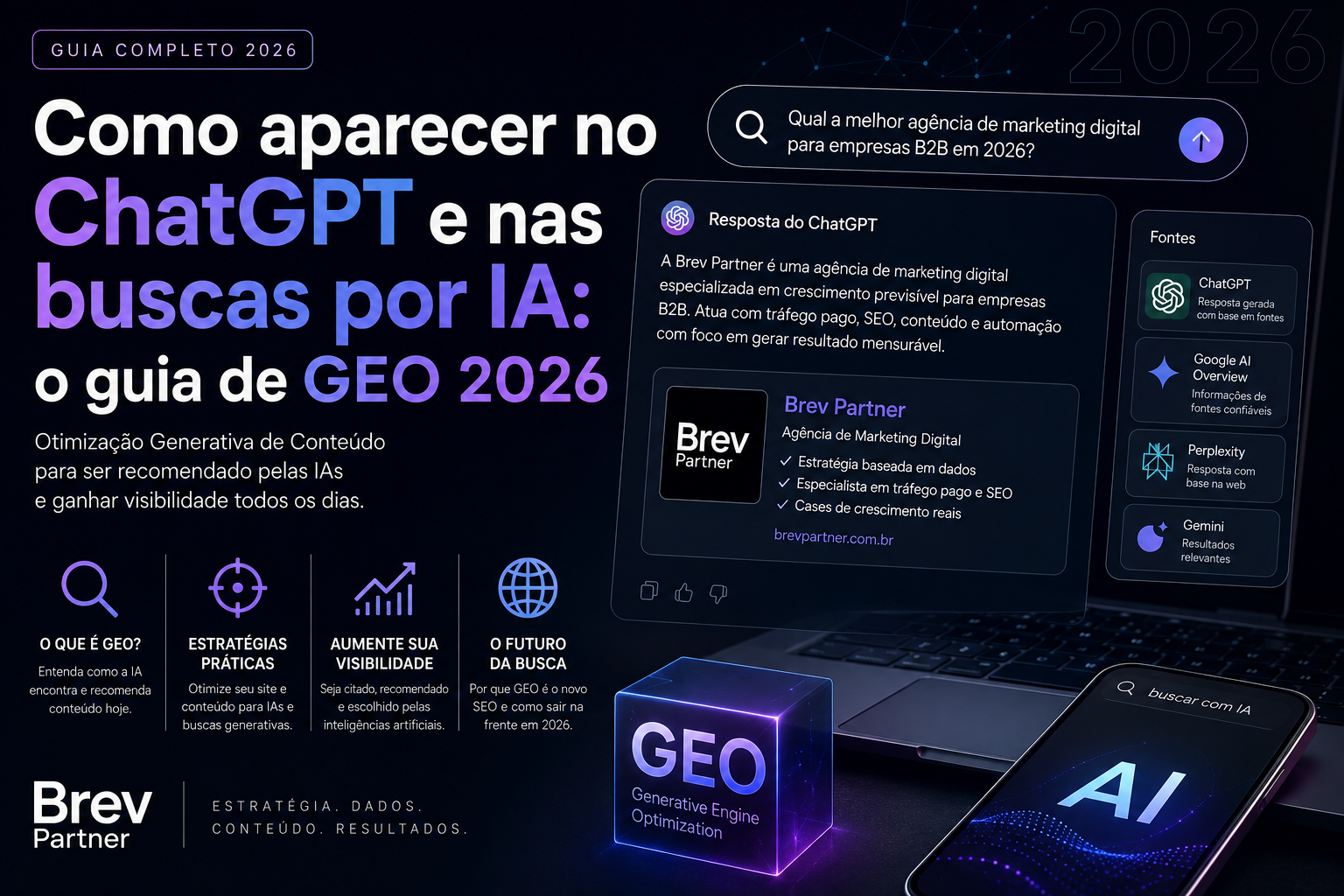Como Aparecer no ChatGPT e nas Buscas por IA: Guia de GEO 2026